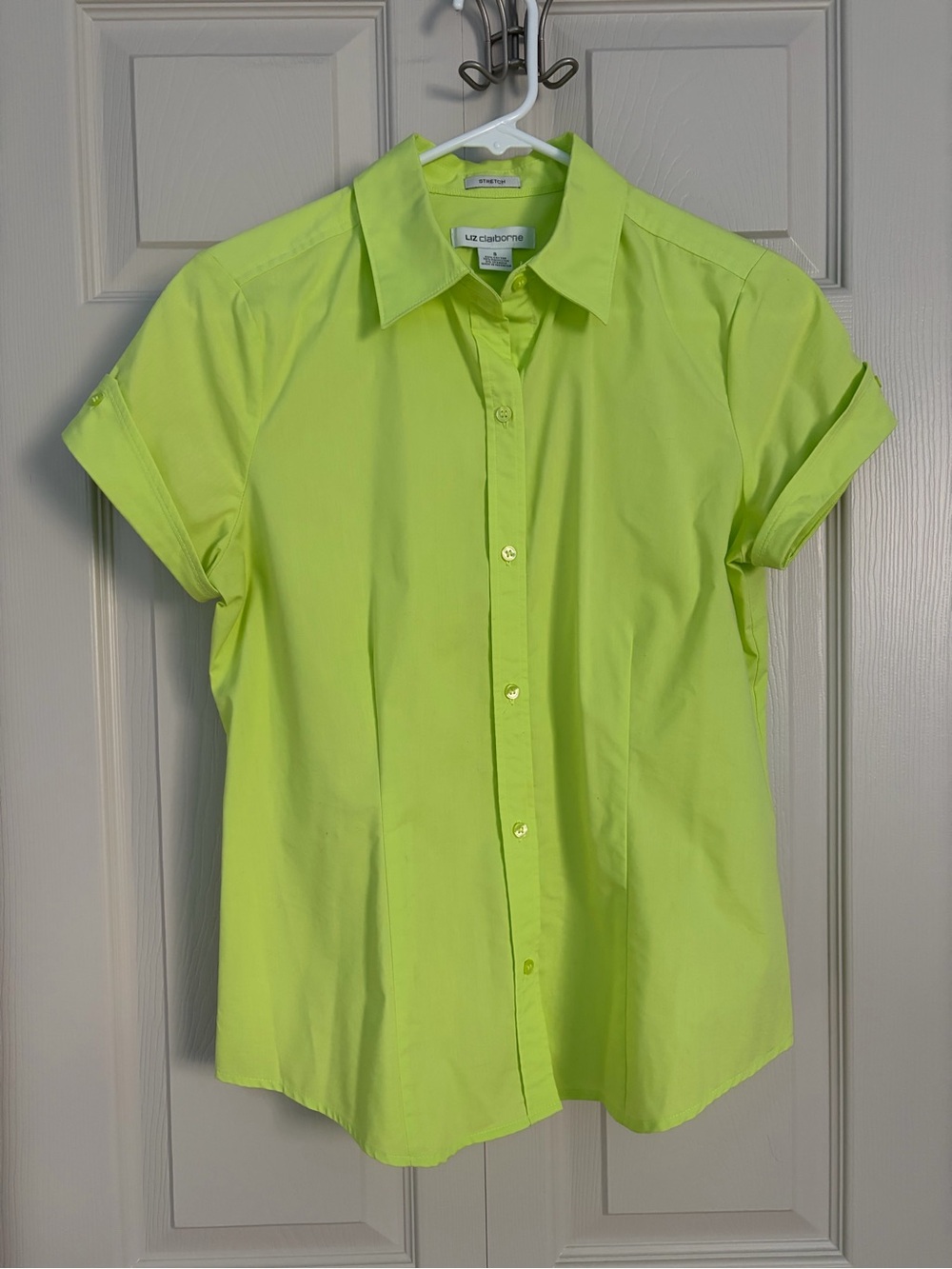 Liz Claiborne Neon Yellow-Green Stretch Top